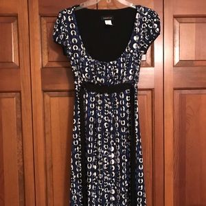 Dress, black and blue